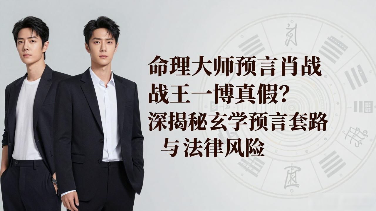明星玄学黑料,_明星预言套路 八字分析真相_命理大师预言 肖战王一博